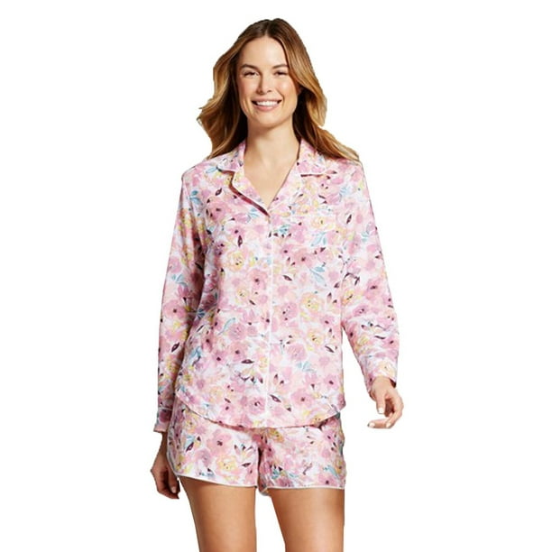 Gilligan & O'Malley Sleepwear Pajama S/S Sleep Shirt Top Blue Floral NEW TL61